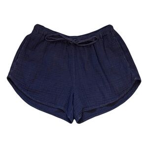 Xirena Starlyn Cotton Gauze Mini Shorts in North Star Navy Blue Women’s Small